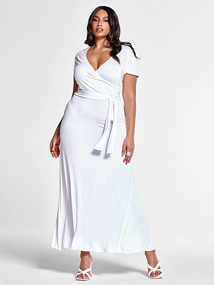 white party plus size outfits