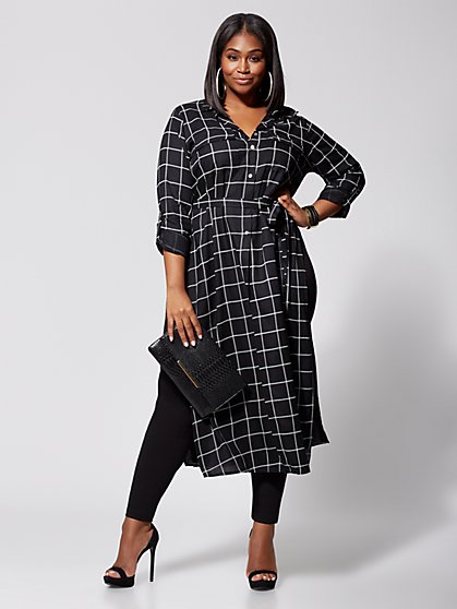 Plus Size Halle Tie-Waist Duster - Fashion To Figure