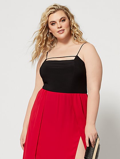 Plus Size Harika Square Neck Bodysuit - Fashion To Figure