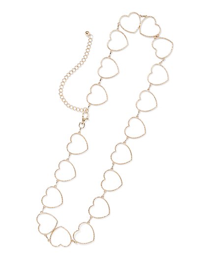 Plus Size Heart Chain Belt - Fashion To Figure