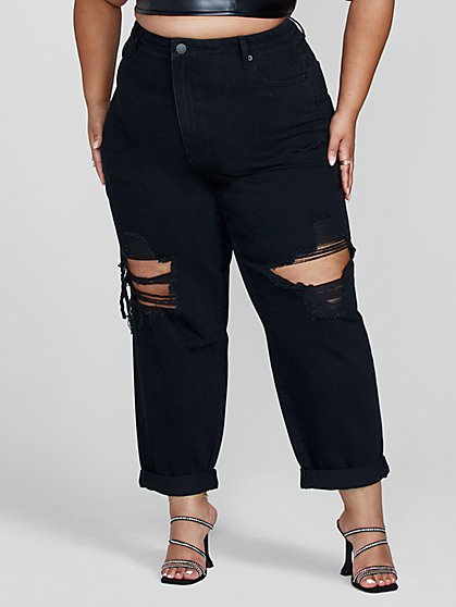 Plus Size High Rise Relaxed Straight Leg Jeans - Fashion To Figure