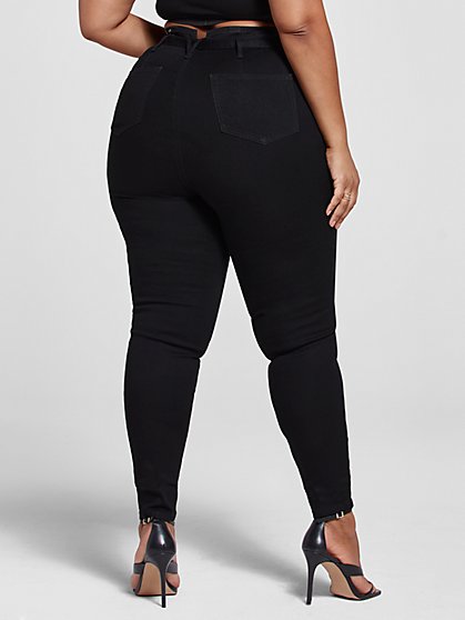 Plus size black skinny pants Clearance