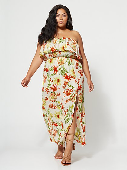 Plus Size Hilary Off-Shoulder Maxi Dress - Fashion To Figure