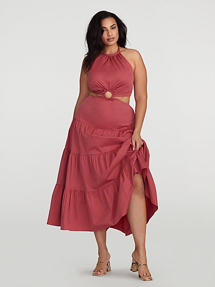Plus Size Imene Tiered Cut-Out Dress - Gabrielle Union x FTF - Fashion To Figure