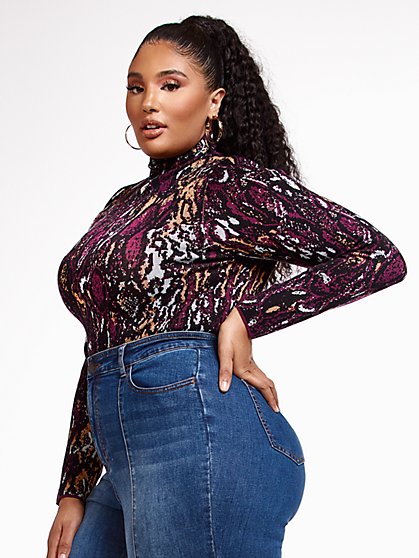 women's plus size purple jeans