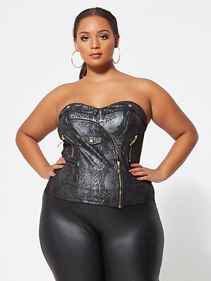 Plus Size Jackson Moto Corset Top - Fashion To Figure
