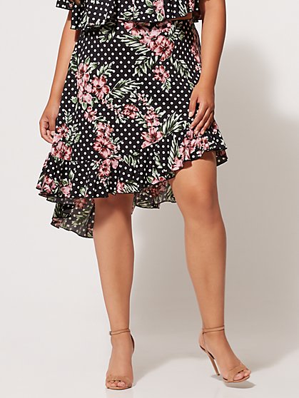 Plus Size Janelle High-Low Skirt - Fashion To Figure