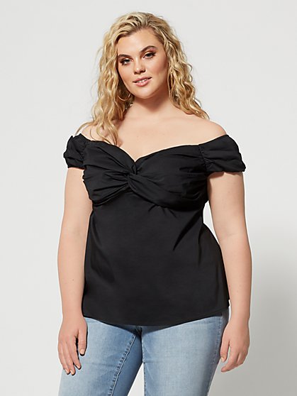 Plus Size Jarita Off Shoulder Peplum Blouse - Fashion To Figure