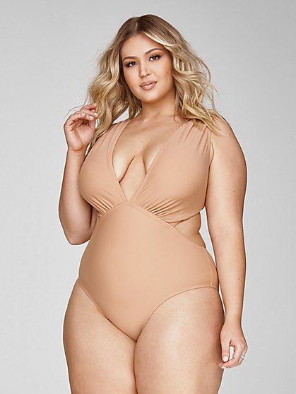 Plus Size Jayla Cutout One-Piece Swimsuit - Garnerstyle x FTF - Fashion To Figure