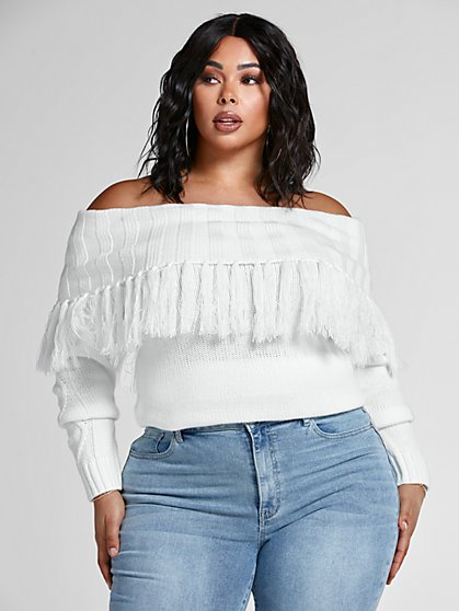 shoulderless tops plus size