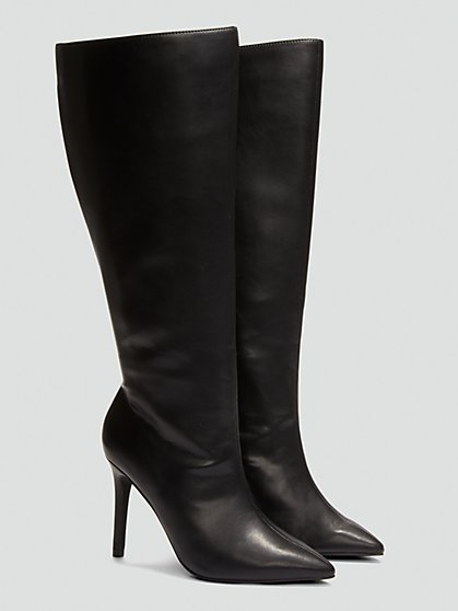 Plus Size Jessie Faux Leather Knee High Boots - Fashion To Figure