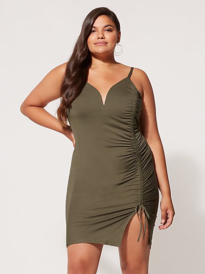 Plus Size Juana Ruched Bodycon Dress - Fashion To Figure