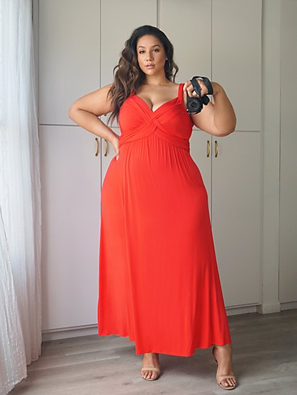 plus size goddess maxi dress