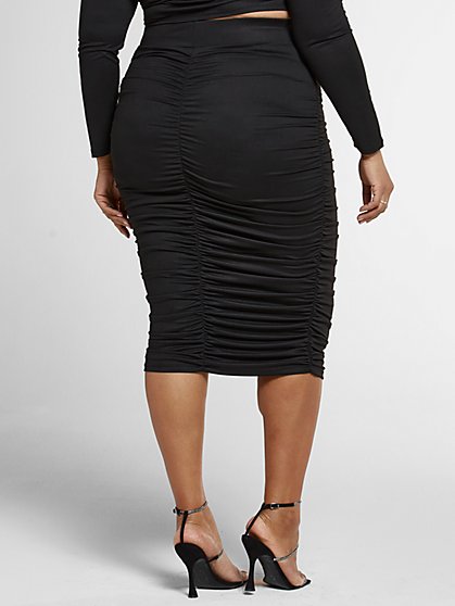 plus size maxi pencil skirt