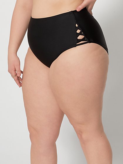 Plus Size Kacey Cut-Out Detail Bikini Bottom - Fashion To Figure
