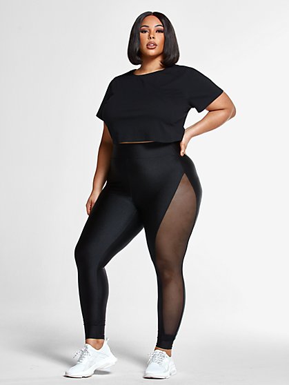 plus mesh leggings