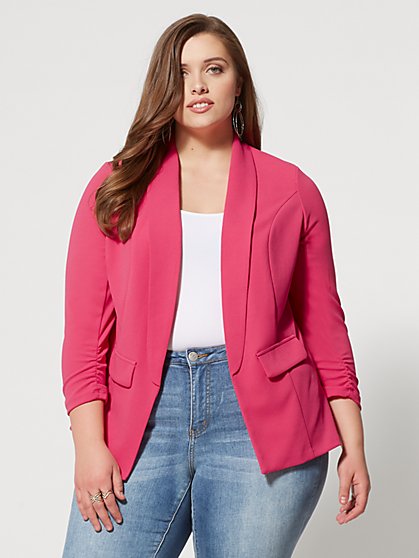 Plus Size Kari Boyfriend Blazer - Fashion To Figure