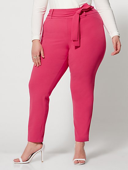 Plus Size Kari Tie Waist Skinny Pant - Fashion To Figure