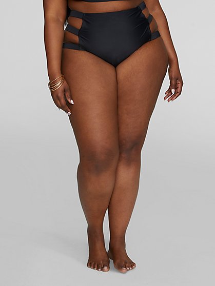 Plus Size Karlee Caged Detail Bikini Brief - Fashion To Figure