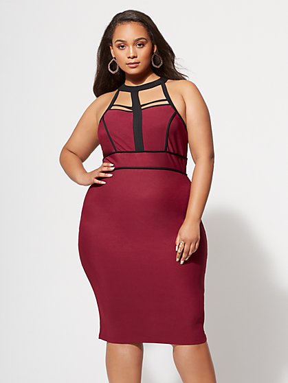 Plus Size Katrina Cage Bodycon Dress - Fashion To Figure