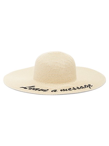 Plus Size Leave A Message Floppy Hat - Fashion To Figure