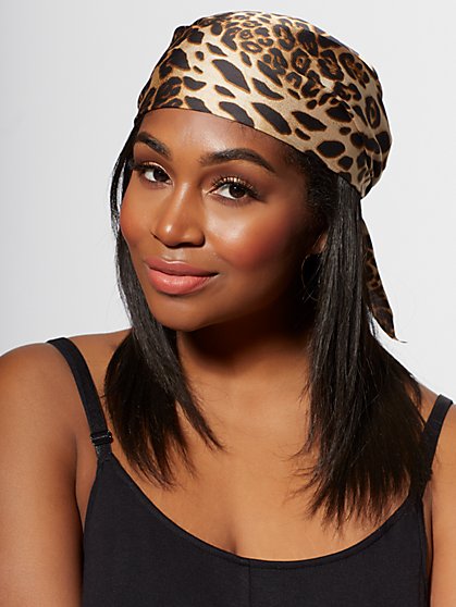 Plus Size Leopard Print Headscarf - Fashion To Figure