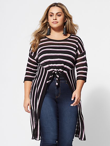 Plus Size Leslie High-Low Sweater - Fashion To Figure