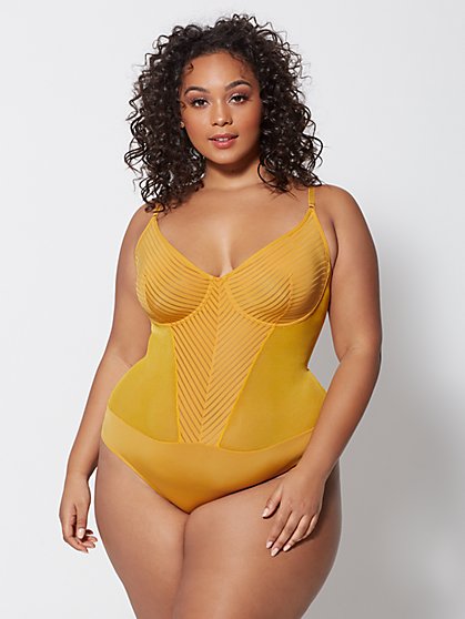 Plus Size Livia Mesh Lingerie Bodysuit - Fashion To Figure