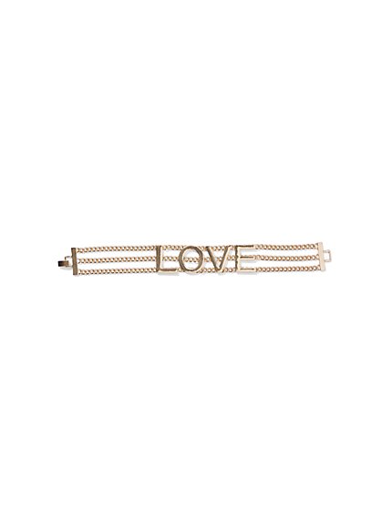 Plus Size Love Chain Bracelet - Fashion To Figure