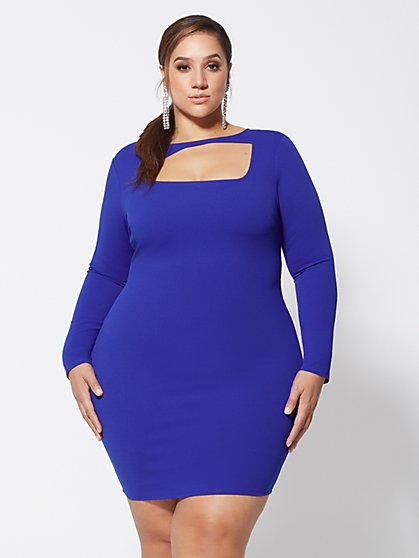 Plus Size Lynne Cut-Out Detail Bodycon Dress - Fashion To Figure