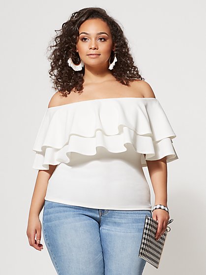 Plus Size Marcella Ruffle Top - Fashion To Figure