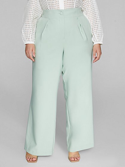 Plus Size Margaux High Rise Pleated Trousers - Fashion To Figure
