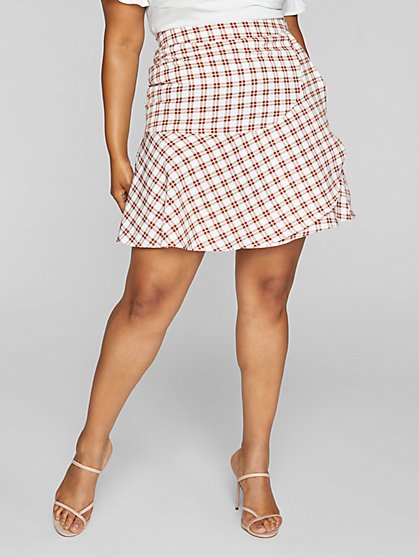 Plus Size Marley Plaid Mini Skirt - Fashion To Figure