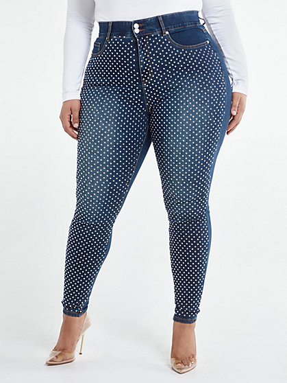 plus size studded jeans