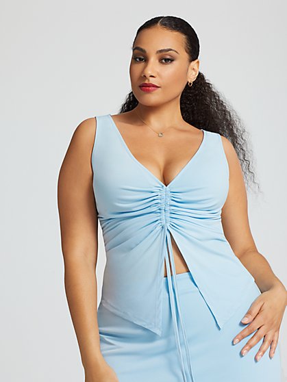 Plus Size Milia Ruched-Front Top - Gabrielle Union x FTF - Fashion To Figure