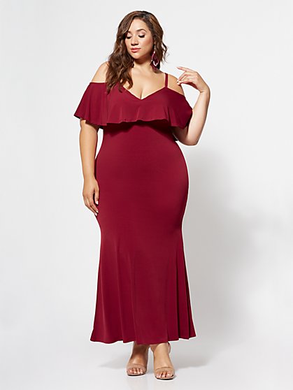 Plus Size Party Dresses For Women Fashion To Figure Plus Size Miranda Cold Shoulder Maxi Dress Fashion To Figure