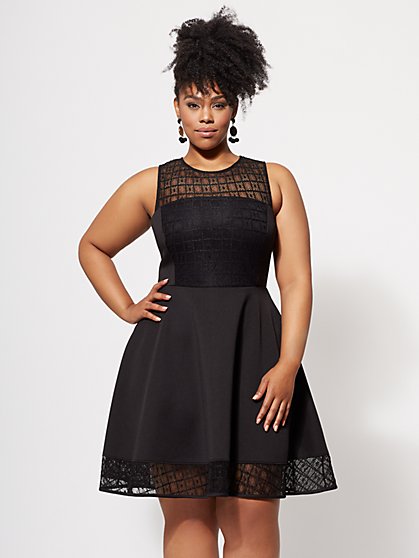 Plus Size Mollie Flare Dress - Fashion To Figure