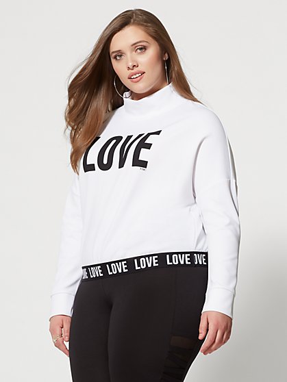 Plus Size Mona Love Mockneck Top - Fashion To Figure