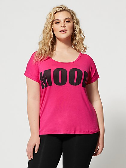 Plus Size Mood Lazer Cut Tee - Fashion To Figure