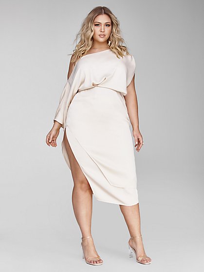 Plus Size Nia Off-The-Shoulder Dress - Garnerstyle x FTF - Fashion To Figure
