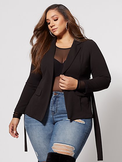 trendy plus size blazers