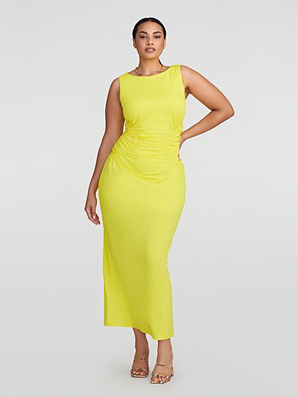 Plus Size Nula Ruched-Side Maxi Dress - Gabrielle Union x FTF - Fashion To Figure