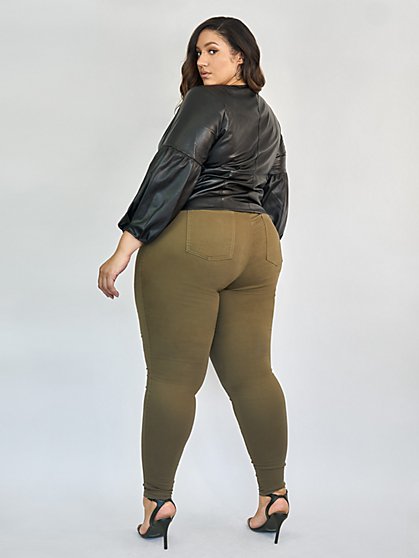 yellow jeggings plus size