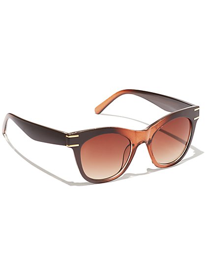 Plus Size Ombre Frame Square Sunglasses - Fashion To Figure