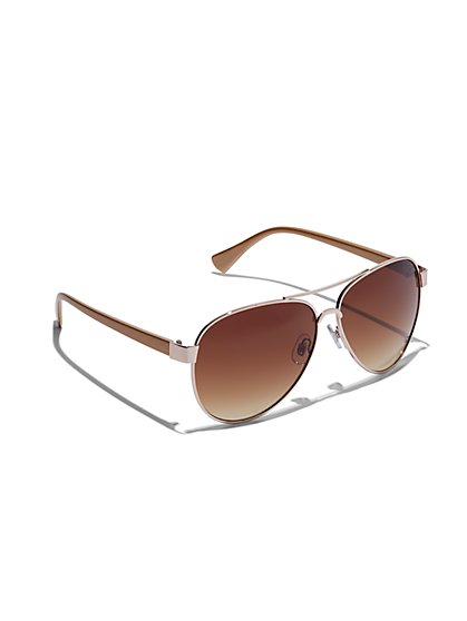 Plus Size Oval Aviator Sunglasses - Fashion To Figure