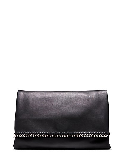 Plus Size Oversized Chain Detail Clutch - Fashion To Figure