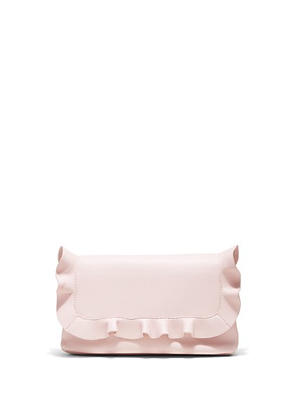Plus Size Pink Ruffle Clutch - Fashion To Figure