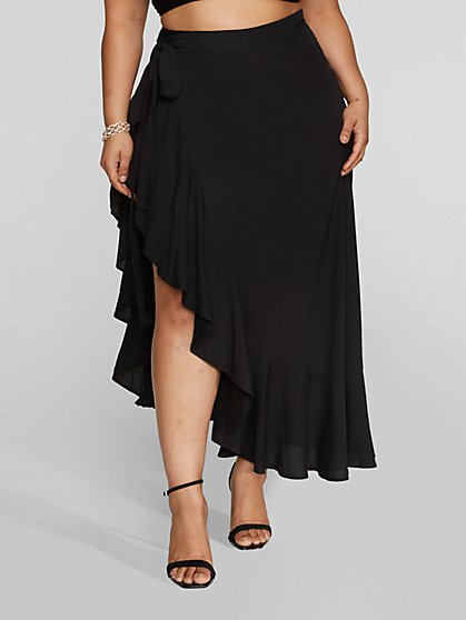 Plus Size Portia Ruffle Skirt Cover-up - Fashion To Figure