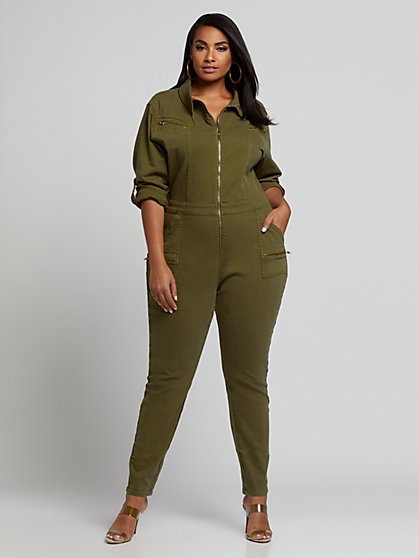 plus size utility jumpsuit