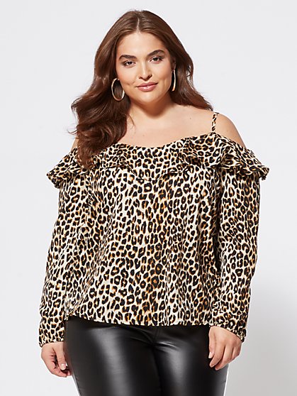 Plus Size Roma Animal-Print Blouse - Fashion To Figure